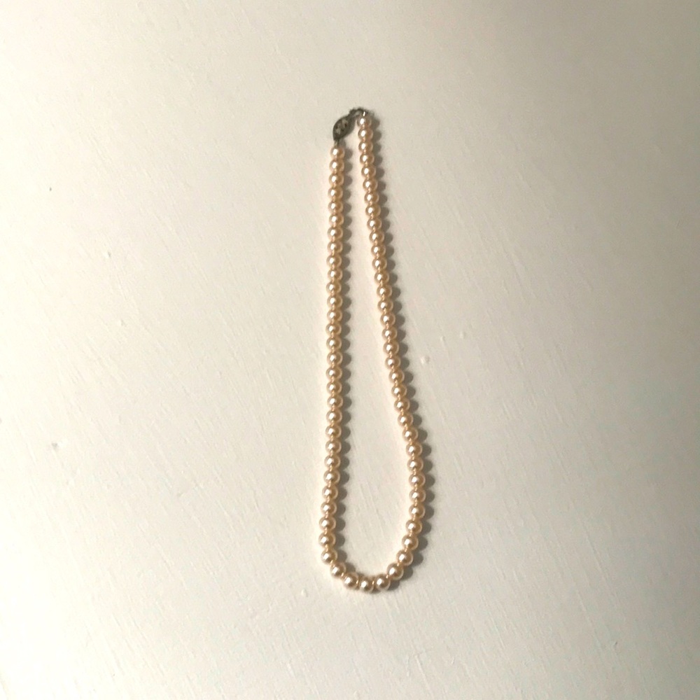 Cream white pearl necklace